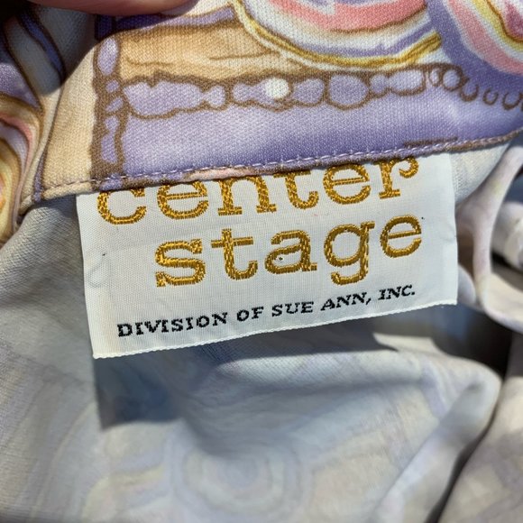 Vintage 1970s Disco Button Down Satin Blouse - Picture 4 of 4